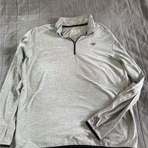 New Balance Gray Quarter-Zip Pullover